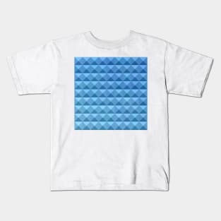 Cornflower Blue Abstract Low Polygon Background Kids T-Shirt